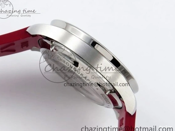 MIROTIME 0111 Reliable Portuguese Chrono IW3716 Z+F 1:1 Best Edition Red Dial on Red Rubber Strap A 7015